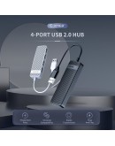 Orico хъб USB2.0 HUB 4 port White - FL02-WH