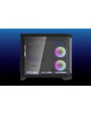 Aigo кутия Case mATX - FT418 Black - 6 x 120 mm A-RGB fans included
