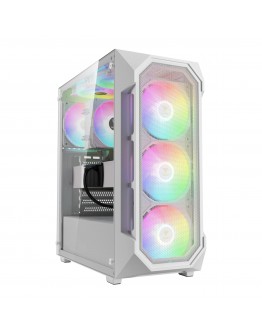 Gamdias кутия Case ATX - AURA GC1 Elite White - Mesh, RGB, Tempered Glass