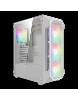 Gamdias кутия Case ATX - AURA GC1 Elite White - Mesh, RGB, Tempered Glass