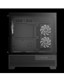 Gamdias кутия Case mATX - AURA GC12 ARGB BK - 6 x 120 mm A-RGB, USB-C, Tempered Glass