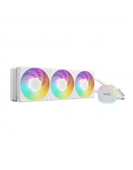 Gamdias водно охлаждане Water Cooling 360mm - AURA GL360 v2 WH - aRGB