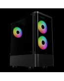 Gamdias кутия Case ATX - TALOS E3 CG - 3 x 120 mm A-RGB, Curved Glass