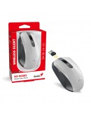 Genius безжина безшумна мишка Wireless Silent Mouse - NX-8008S White+Gray - Silent, 2.4GHz