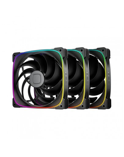 Geometric Future Комплект вентилатори Fan Pack 3-in-1 140 mm - Squama 2503B-14 Black