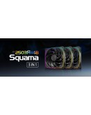 Geometric Future Комплект вентилатори Fan Pack 3-in-1 140 mm, Reversed - Squama 2503RB-14 Black