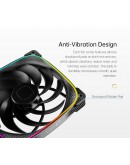 Geometric Future Комплект вентилатори Fan Pack 3-in-1 140 mm, Reversed - Squama 2503RW-14 White