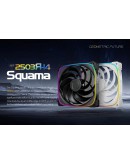 Geometric Future Комплект вентилатори Fan Pack 3-in-1 140 mm, Reversed - Squama 2503RW-14 White