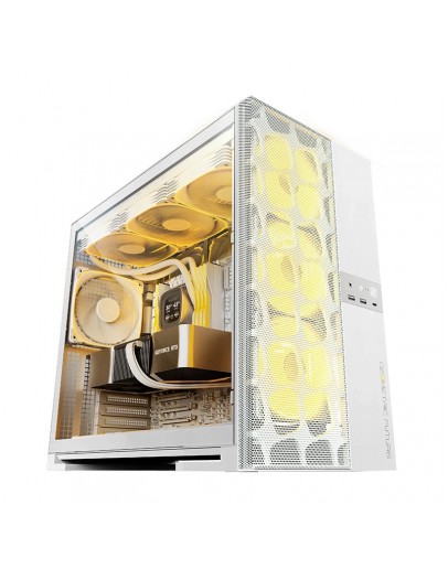 Geometric Future кутия Case EATX - Model 5 Vent White - 5 x 140 mm aRGB fans included