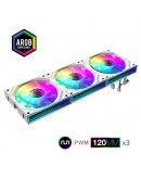 Gamemax Комплект вентилатори Fan Pack 3-in-1 3x120mm - FN12A-S3I White, Daisy-Chain, Addressable RGB