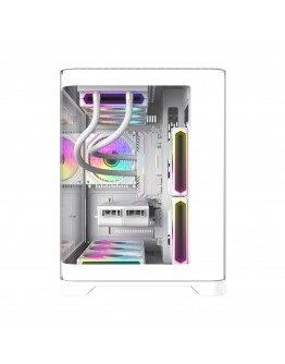 Gamemax кутия Case mATX - HYPE-M White - 3 x 120 mm Addressable RGB fans