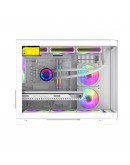 Gamemax кутия Case mATX - HYPE-M White - 3 x 120 mm Addressable RGB fans