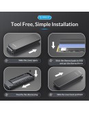 Orico външна кутия за диск Storage - Case - M.2 NVMe M key - USB3.1 Gen2 Type-C, 10Gbps - HM2-G2-BK