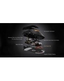 MCHOSE професионална геймърска мишка K7 Ultra Black - Wireless Gaming Mouse - Dual 8K, Omron Mechanical, Magnetic Charging Dock