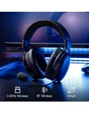 MCHOSE безжични геймърски слушалки Wireless Gaming Headphones - V9 Pro Icy White - Bluetooth , 2.4G