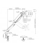 SBOX Стойка за монитор за бюро Desk Mount Monitor - LCD-S012-3