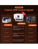 MagCubic преносим мултимедиен проектор Portable Multimedia Projector HY450MAX - 8K, Android 14, Wi-Fi 6, Bluetooth 5.4
