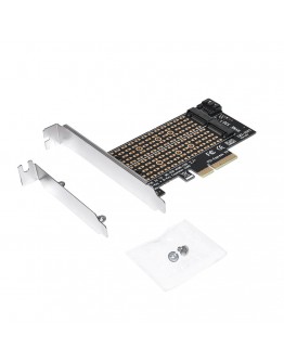 Makki Адаптер M2 SSD NVMe+SATA (M-key+B-key) to PCI Express 3.0 4x adapter - MAKKI-M2-PCIE-2X
