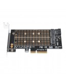 Makki Адаптер M2 SSD NVMe+SATA (M-key+B-key) to PCI Express 3.0 4x adapter - MAKKI-M2-PCIE-2X