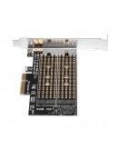 Makki Адаптер M2 SSD NVMe+SATA (M-key+B-key) to PCI Express 3.0 4x adapter - MAKKI-M2-PCIE-2X