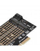 Makki Адаптер M2 SSD NVMe+SATA (M-key+B-key) to PCI Express 3.0 4x adapter - MAKKI-M2-PCIE-2X