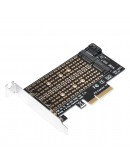 Makki Адаптер M2 SSD NVMe+SATA (M-key+B-key) to PCI Express 3.0 4x adapter - MAKKI-M2-PCIE-2X
