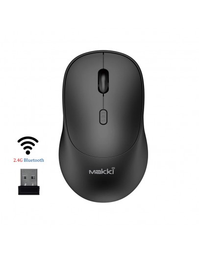 Makki безжична мишка Wireless Mouse MAKKI-MSX-2401 - USB-C, Silent, 1600dpi, 2.4G, Bluetooth, Rechargeable