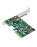 Makki PCI-E card 2 x USB3.1 A+C ports - MAKKI-PCIE-2XUSB31-AC-V1