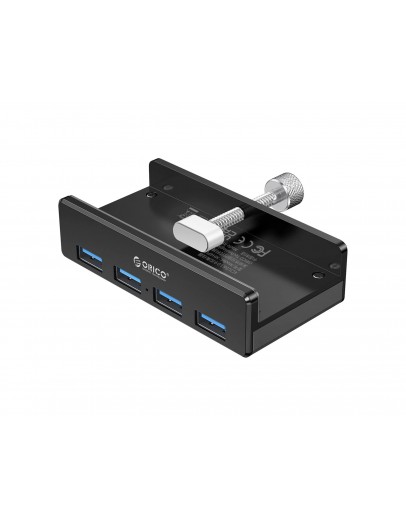 Orico хъб USB 3.0 HUB Clip Type 4 port, Black - MH4PU-BK