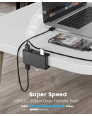 Orico хъб USB 3.0 HUB Clip Type 4 port, Black - MH4PU-BK