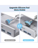 Orico хъб USB 3.0 HUB Clip Type 4 port - aux Micro-USB power input, Aluminum - MH4PU-P-SV