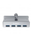 Orico хъб USB 3.0 HUB Clip Type 4 port -  Aluminum - MH4PU-SV
