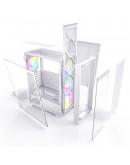 Montech кутия AIR 1000 PREMIUM, Mid-tower Case, TG, 2 Front Panels, 4x120mm ARGB Fans, White