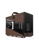 Montech кутия Case mATX - Heritage PRO (B) - USB-C, Leather, 4 x 120 mm Fans
