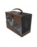 Montech кутия Case mATX - Heritage PRO (B) - USB-C, Leather, 4 x 120 mm Fans