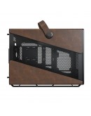 Montech кутия Case mATX - Heritage PRO (B) - USB-C, Leather, 4 x 120 mm Fans