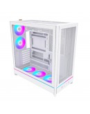 Montech кутия Case ATX - HS01 PRO (W) - 5 x 120 mm ARGB Fans, USB-C, White