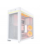 Montech кутия Case ATX - HS01 PRO (W) - 5 x 120 mm ARGB Fans, USB-C, White