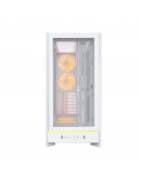 Montech кутия Case ATX - HS01 PRO (W) - 5 x 120 mm ARGB Fans, USB-C, White