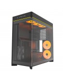 Montech кутия Case ATX - HS02 PRO (B) - 5 x 120 mm ARGB Fans, USB-C, Black