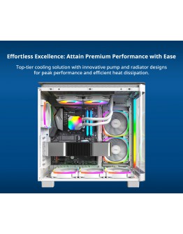 Montech водно охлаждане Hyper Flow ARGB 240, CPU Liquid Cooler, White