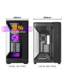 Montech кутия Case ATX - KING 45 PRO (B) - 4 x 120 mm A-RGB, USB-C
