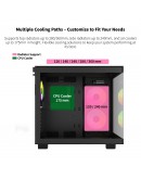 Montech кутия KING 65 Pro, Dual Chamber Mid-tower Case, 3 ARGB Fans, Black