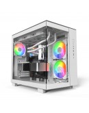 Montech кутия KING 65 Pro, Dual Chamber Mid-tower Case, 3 ARGB Fans, White