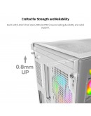 Montech кутия KING 65 Pro, Dual Chamber Mid-tower Case, 3 ARGB Fans, White