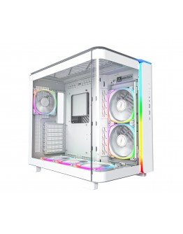 Montech кутия KING 95 Pro, Dual Chamber Mid-tower Case, 6 ARGB Fans, 2 Front Panels, White