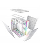 Montech кутия KING 95 Pro, Dual Chamber Mid-tower Case, 6 ARGB Fans, 2 Front Panels, White