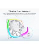 Montech вентилатор RX120 PWM, REVERSE Fan, 120mm, ARGB, White