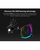 Montech вентилатор RX140 PWM, REVERSE Fan, 140mm, ARGB, Black