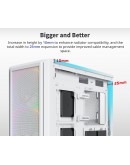 Montech кутия SKY TWO GX, Mid-tower Case, TG, 3x140mm ARGB Fans, White